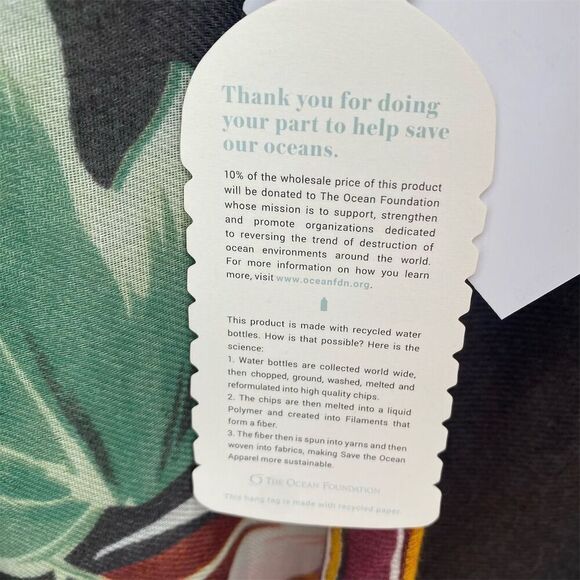 Save the Ocean Women's Multicolor Striped Leaf Kaftan One Size - Picture 5 of 9